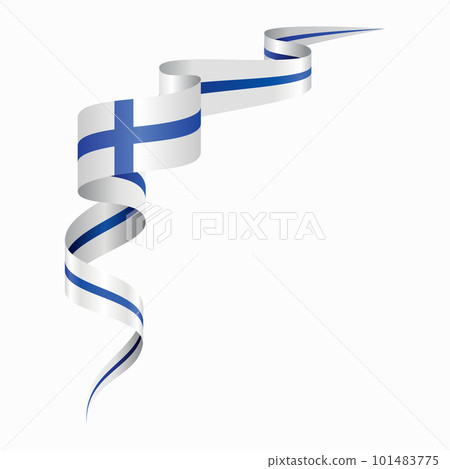 Finnish flag wavy abstract background. Vector illustration. Finnish flag wavy abstract background. Vector illustration. 101483775