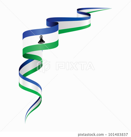 Lesotho flag wavy abstract background. Vector illustration. Lesotho flag wavy abstract background. Vector illustration. 101483837