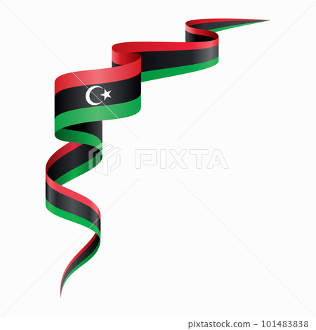 Libyan flag wavy abstract background. Vector illustration. Libyan flag wavy abstract background. Vector illustration. 101483838