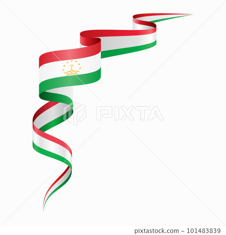 Tajikistan flag wavy abstract background. Vector illustration. Tajikistan flag wavy abstract background. Vector illustration. 101483839