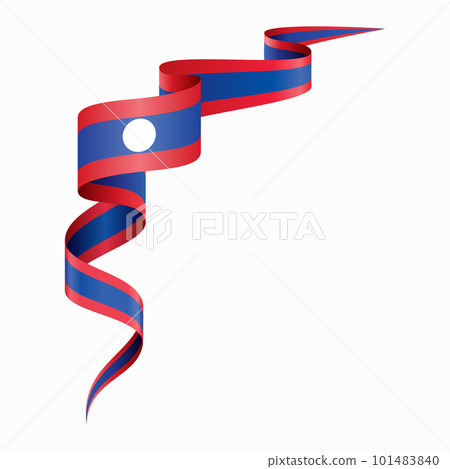 Laotian flag wavy abstract background. Vector illustration. Laotian flag wavy abstract background. Vector illustration. 101483840