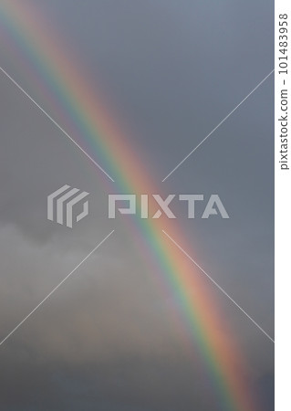 Rainbow over the sky after the rain Rainbow over the sky after the rain 101483958
