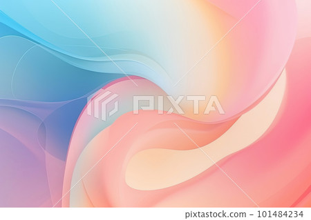 Abstract colorful gradient background with waves, curve lines, pink, purple and lavender color. Generative AI 101484234