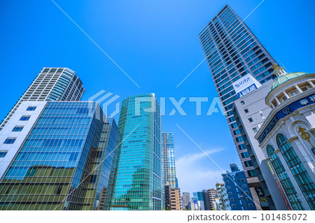日本東京城市景觀,可看到白金高鐵站,埃爾市,NBF白金塔 日本東京城市景觀,可看到白金高鐵站,埃爾市,NBF白金塔 101485072