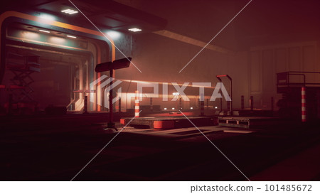 Spaceship corridor of Futuristic tunnel with light Spaceship corridor of Futuristic tunnel with light 101485672