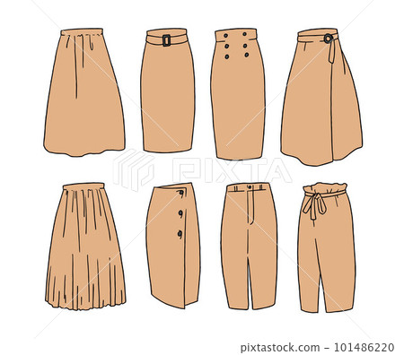橙色裙子插圖集 橙色裙子插圖集 101486220