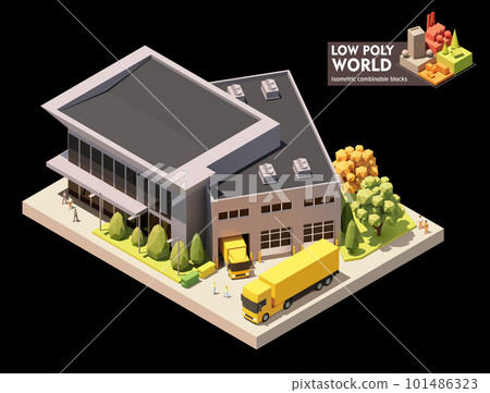 Vector isometric warehouse building 101486323