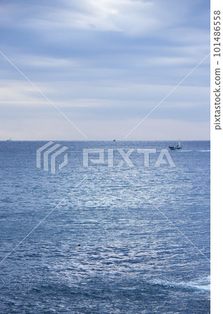 Ship floating in the sea Ship floating in the sea 101486558