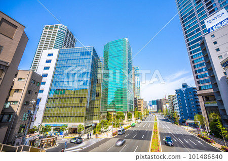 日本東京城市景觀,可看到白金高鐵站,埃爾市,NBF白金塔 日本東京城市景觀,可看到白金高鐵站,埃爾市,NBF白金塔 101486840