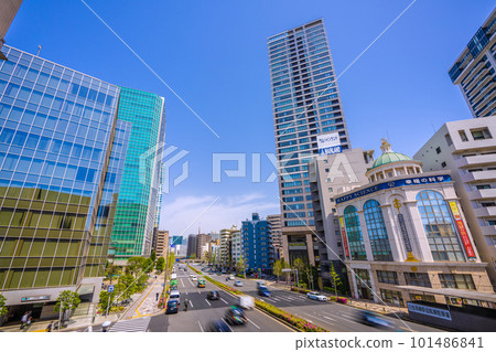 日本東京城市景觀,可看到白金高鐵站,埃爾市,NBF白金塔 日本東京城市景觀,可看到白金高鐵站,埃爾市,NBF白金塔 101486841