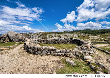 Celtic Castro de Barona, Galician Iron Age forts. Porto do Son, Coruna, Galicia, Spain. Celtic Castro de Barona, Galician Iron Age forts. Porto do Son, Coruna, Galicia, Spain. 101487070