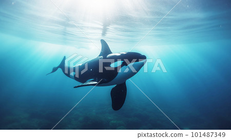 killer whale in water 101487349
