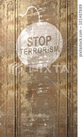 Stop terrorism sign Stop terrorism sign 101487689