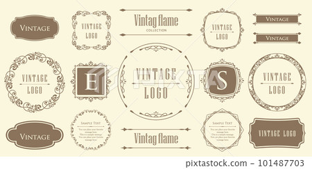 Fashionable frame. Design template. A set of gorgeous foreheads. Fashionable frame. Design template. A set of gorgeous foreheads. 101487703