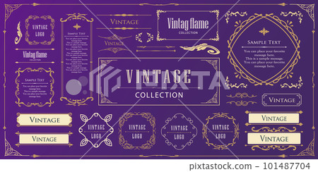Fashionable frame. Design template. A set of gorgeous foreheads. Fashionable frame. Design template. A set of gorgeous foreheads. 101487704