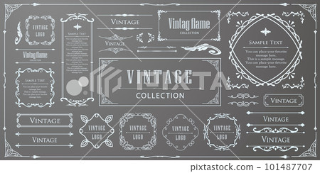 Fashionable frame. Design template. A set of gorgeous foreheads. Fashionable frame. Design template. A set of gorgeous foreheads. 101487707