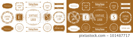 時尚的框架。設計模板。一組華麗的額頭。 時尚的框架。設計模板。一組華麗的額頭。 101487717