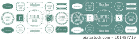 時尚的框架。設計模板。一組華麗的額頭。 101487719