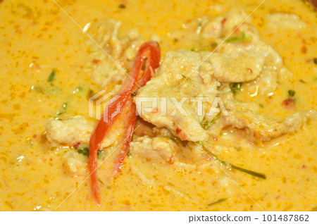 pork curry in coconut milk or Panang Thai food on bowl pork curry in coconut milk or Panang Thai food on bowl 101487862