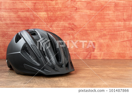 Black bicycle helmet Black bicycle helmet 101487866