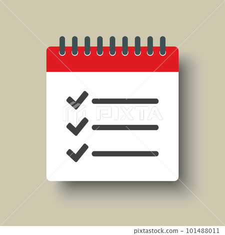 Icon calendar - to do list, mark done, check Icon calendar - to do list, mark done, check 101488011