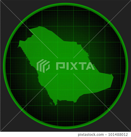 Vector map Saudi Arabia on the radar screen Vector map Saudi Arabia on the radar screen 101488012