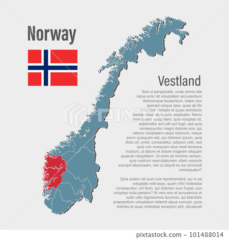 Vector map Norway, region Vestland Vector map Norway, region Vestland 101488014