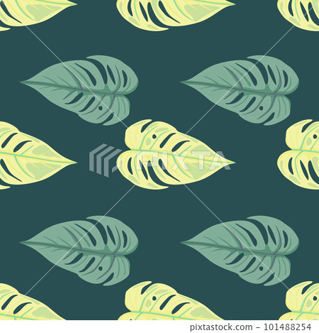 Jungle leaf seamless wallpaper. Decorative tropical palm leaves seamless pattern. Exotic botanical texture. Floral background. Jungle leaf seamless wallpaper. Decorative tropical palm leaves seamless pattern. Exotic botanical texture. Floral background. 101488254