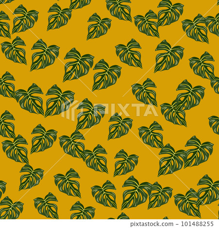 Decorative tropical palm leaves seamless pattern. Jungle leaf seamless wallpaper. Exotic botanical texture. Floral background. Decorative tropical palm leaves seamless pattern. Jungle leaf seamless wallpaper. Exotic botanical texture. Floral background. 101488255