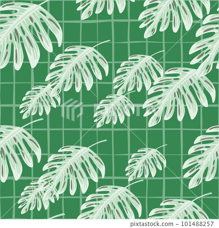 Abstract exotic plant seamless pattern. Botanical leaf wallpaper. Tropical pattern, palm leaves floral background. Abstract exotic plant seamless pattern. Botanical leaf wallpaper. Tropical pattern, palm leaves floral background. 101488257