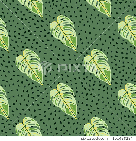 Jungle leaf seamless wallpaper. Decorative tropical palm leaves seamless pattern. Exotic botanical texture. Floral background. Jungle leaf seamless wallpaper. Decorative tropical palm leaves seamless pattern. Exotic botanical texture. Floral background. 101488284