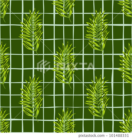 Abstract exotic plant seamless pattern. Tropical palm leaves pattern. Fern leaf wallpaper. Botanical texture. Floral background. 101488331