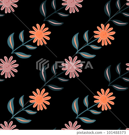 Simple flower seamless pattern. Elegant botanical background. Abstract floral wallpaper. Simple flower seamless pattern. Elegant botanical background. Abstract floral wallpaper. 101488373