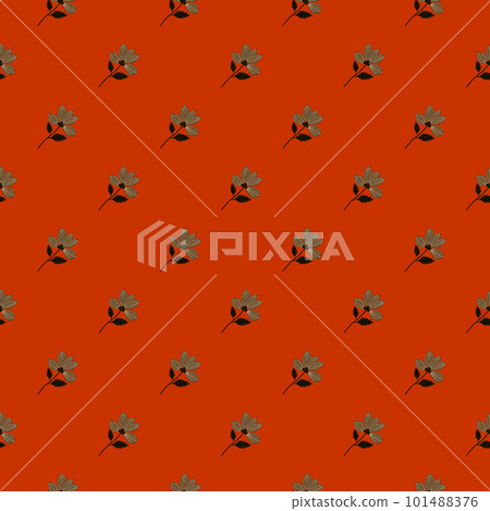 Elegant stylized flower seamless pattern. Abstract floral background. Vintage botanical illustration. 101488376