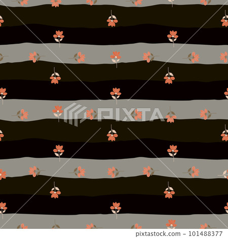 Elegant stylized flower seamless pattern. Abstract floral background. Vintage botanical illustration. 101488377