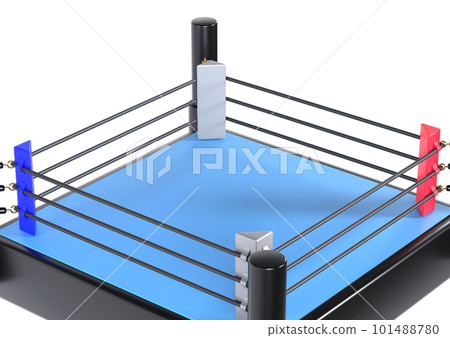 用於職業摔跤、拳擊和綜合格鬥的戒指的 3D 插圖。 3D 渲染。 101488780
