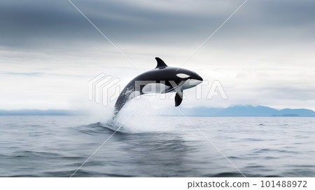 Orca - Killer whale - Genrative AI - AI generated 101488972