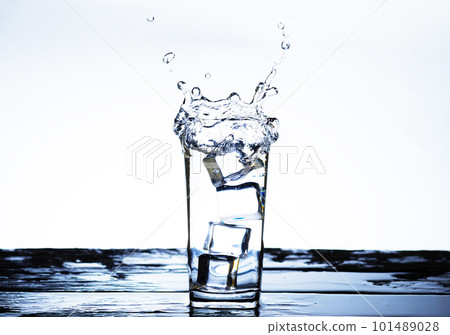 The image of pouring drinking water, into a glass, 101489028