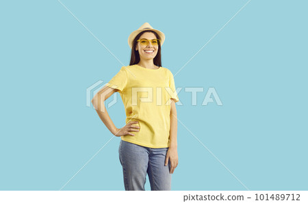 Smiling woman in casual summer clothes 101489712