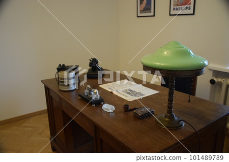 Lithuania Chiune Sugihara Memorial Hall (Former Japanese Consulate) office desk Lithuania Chiune Sugihara Memorial Hall (Former Japanese Consulate) office desk 101489789