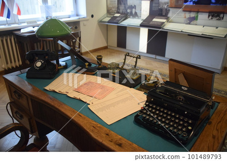 Lithuania Chiune Sugihara Memorial Hall (Former Japanese Consulate) office desk Lithuania Chiune Sugihara Memorial Hall (Former Japanese Consulate) office desk 101489793