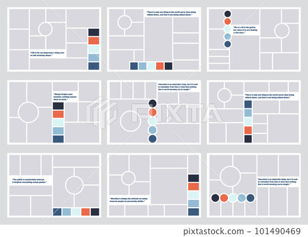 Photo collage template set. Album brandboard, set portfolio images. Mood board backgrounds. Mosaic picture frames. Gallery banners. Vector illustration Photo collage template set. Album brandboard, set portfolio images. Mood board backgrounds. Mosaic picture frames. Gallery banners. Vector illustration 101490469