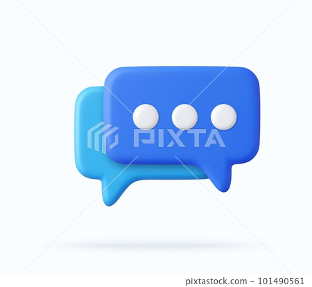 3d Blank white speech bubble pin 3d Blank white speech bubble pin 101490561