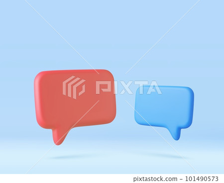 3d Blank white speech bubble pin 3d Blank white speech bubble pin 101490573