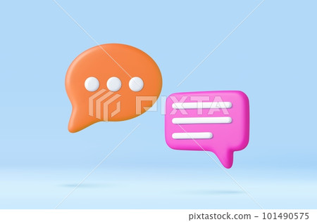 3d Blank white speech bubble pin 3d Blank white speech bubble pin 101490575