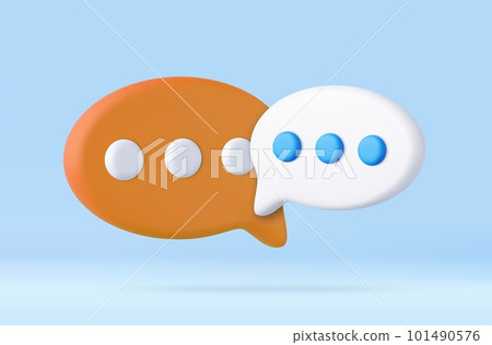 3d Blank white speech bubble pin 3d Blank white speech bubble pin 101490576