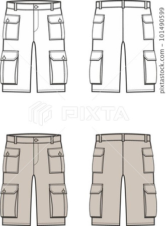 Mens safari shorts. Fashion CAD. Mens safari shorts. Fashion CAD. 101490599