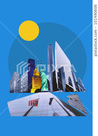 New York City Manhattan view with skyscrapers 101490606