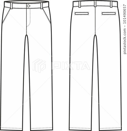 Mens pants. Front and back. 101490657
