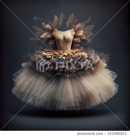 Tutu dress studio shot. Generative AI 101490851